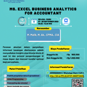MS. EXCEL BUSINESS ANALYTICS FOR ACCOUNTANT (1)
