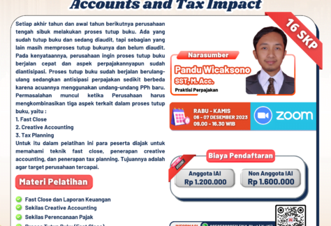 Fast Closing Monthly & Year End Accounts and Tax Impact