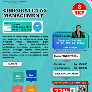 Corporate tax management
