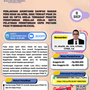 Perlakuan Akuntansi Dampak Siaran Pers DSAK IAI April 2022 online terkait PSAK 24