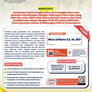 Highlight Perlakuan Pajak Penghasilan