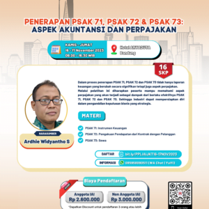 Penerapan PSAK 71, PSAK 72 & PSAK 73 Aspek Akuntansi dan Perpajakan