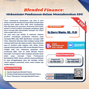 Blended Finance Mekanisme Pendanaan dalam Mensukseskan SDG
