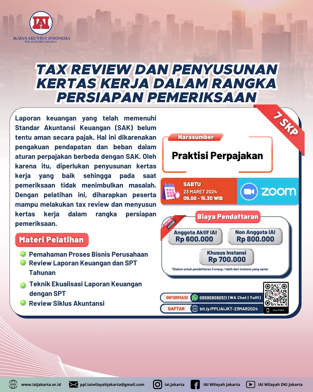 Tax Review dan Penyusunan Kertas Kerja dalam rangka Persiapan Pemeriksaan