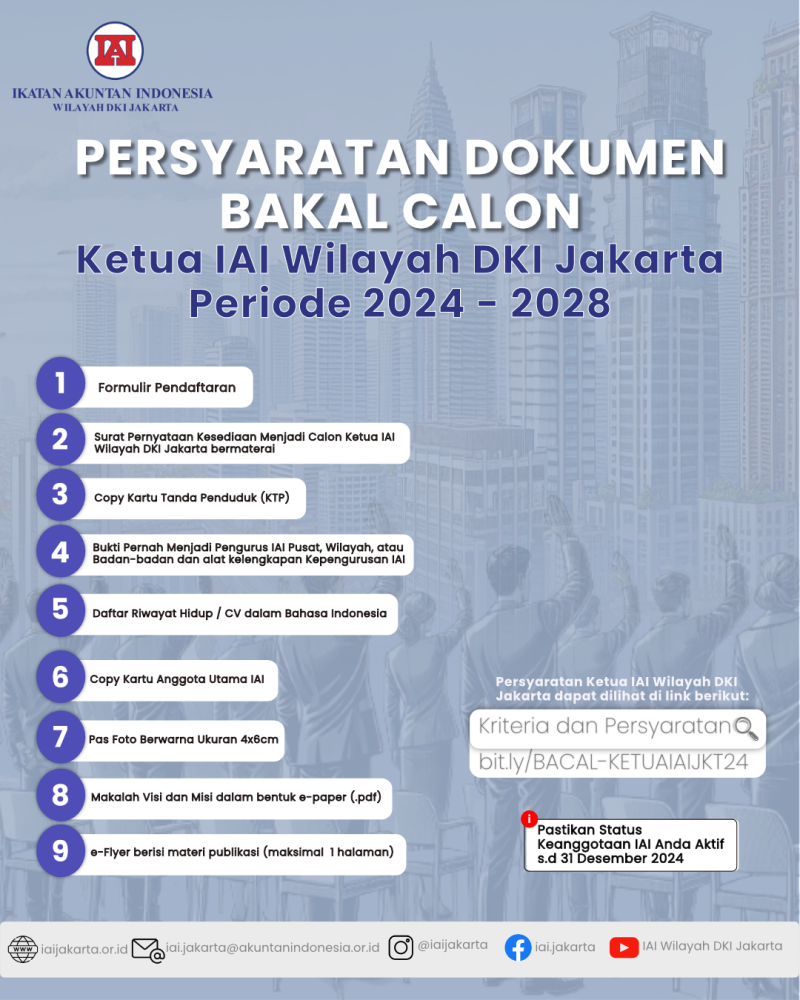 persyaratan dokumen balon ketua